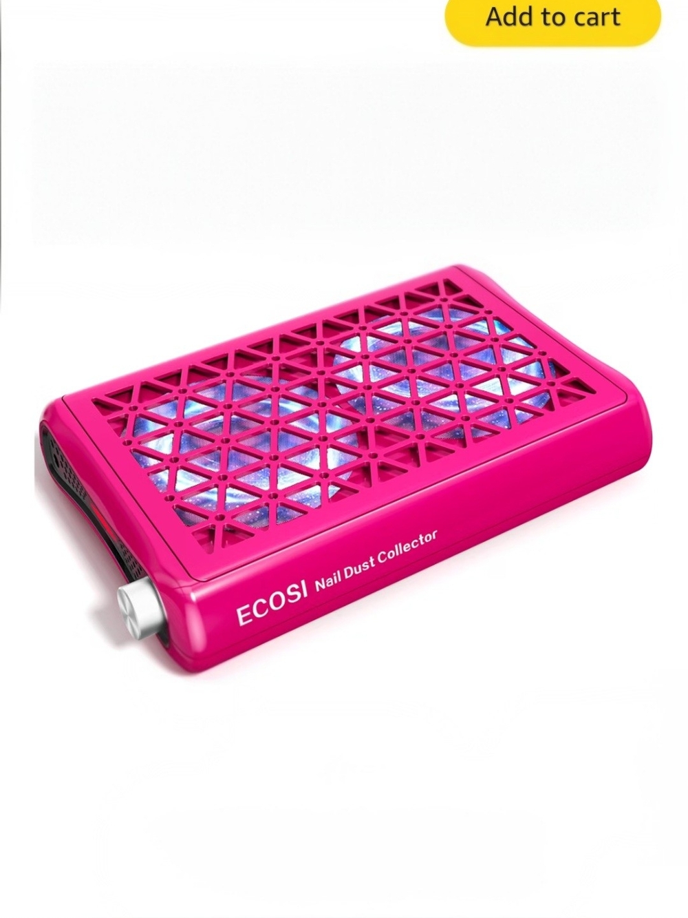 Pink Nail Dust Collector, 8000RPM & 1600PA Dual Turbo Professional Vacuum